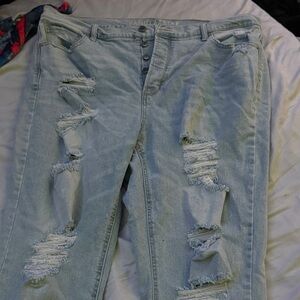 Vanilla Star Light Blue Ripped Boyfriend Jeans